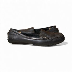 Born Black Leather Slip-On Loafer Women's Size 6.5 Flats
